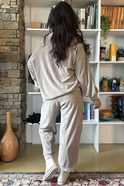 Terry B Classic Sweatshirt Stone 